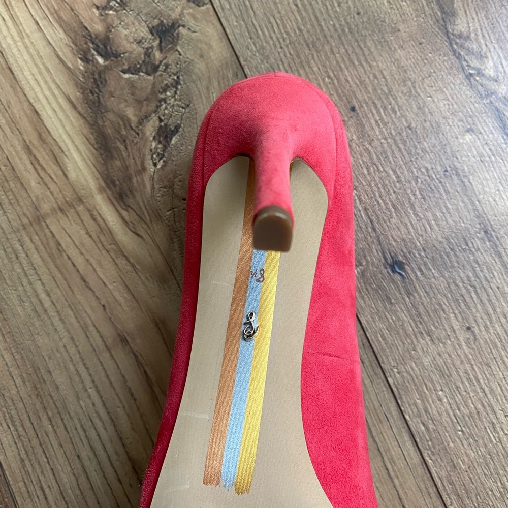 Sam Edelman Pink Coral Suede Pointed-Toe Stiletto Pumps (Hazel) brand new - Picture 4 of 6